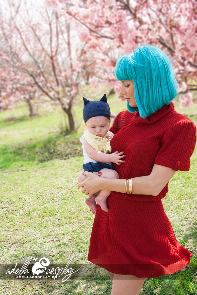 Adella hizo este tierno cosplay con su hijo para recordarnos la faceta materna de Bulma.