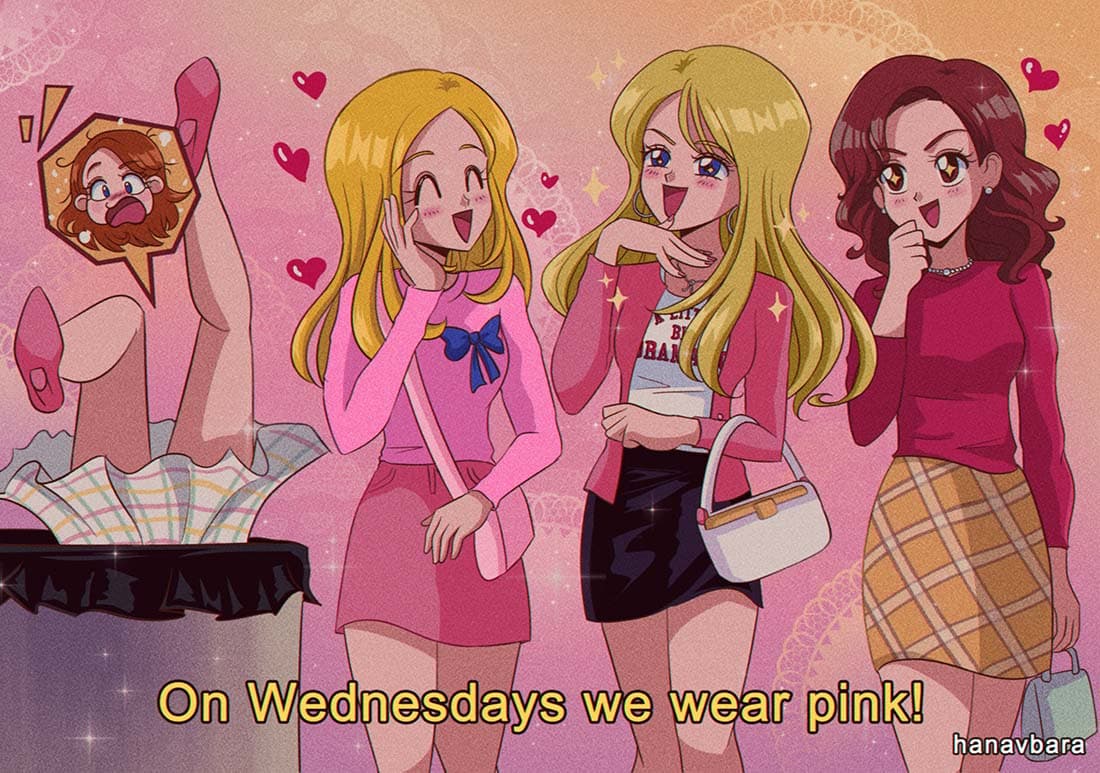 ¿Te imaginas si ‘Mean Girls’ hubiera sido un anime noventero?