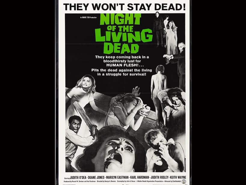10- Night of the Living Dead (la noche de los muertos vivientes) (1968). George A. Romero nos mostró, en blanco y negro, qué pasaría en una invasión zombie con un final inesperado.