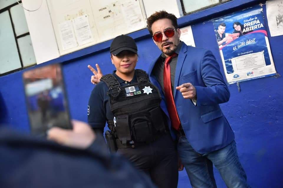 Iron Man da clases a policías en Guanajuato
