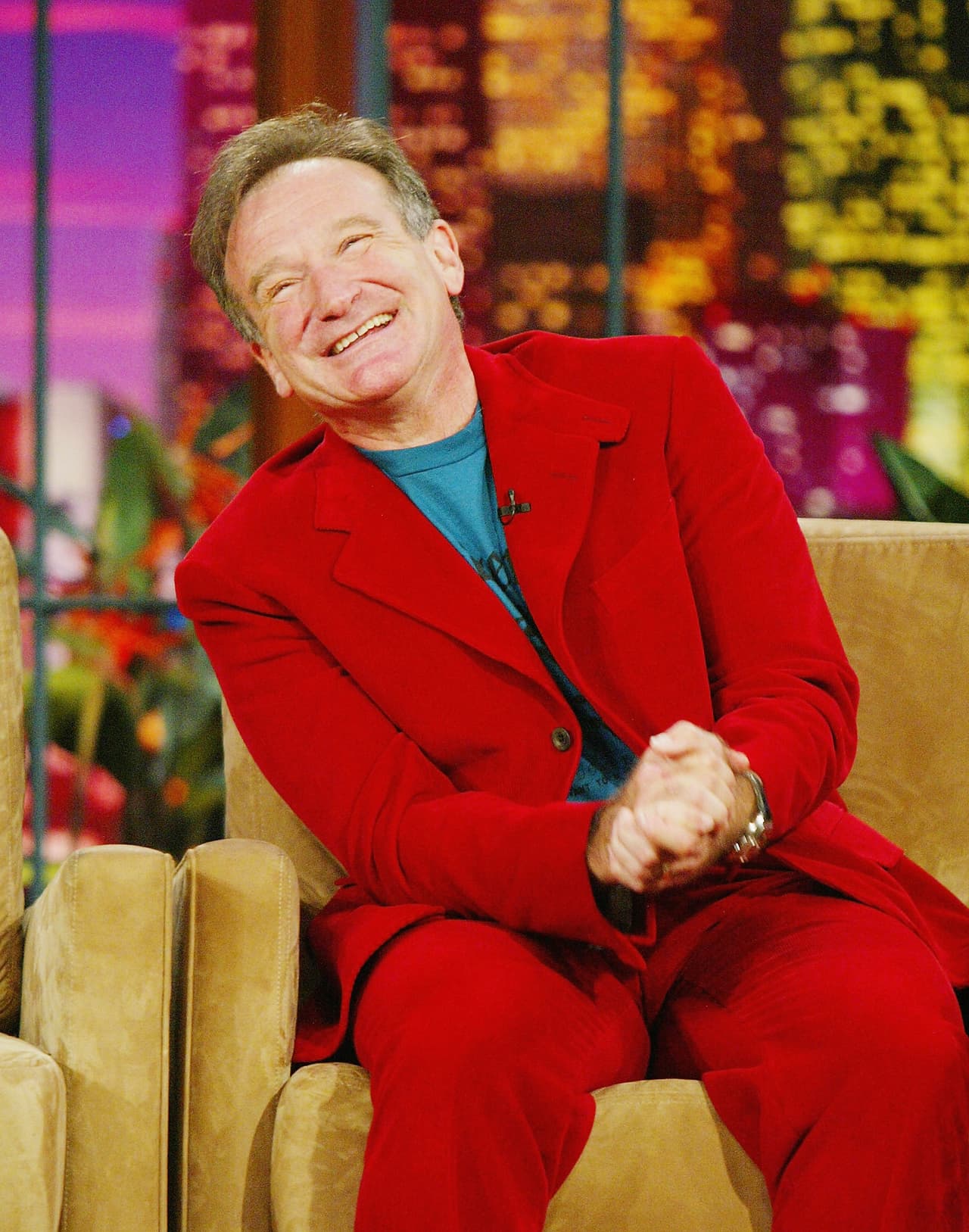 BURBANK, CA - OCTOBER 14: Comedian/actor Robin Williams appears on "The Tonight Show with Jay Leno" at the NBC Studios on October 14, 2004 in Burbank, California. (Photo by Kevin Winter/Getty Images)