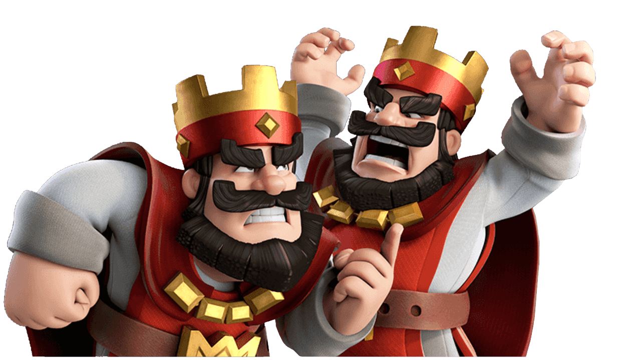 Hace del Rey Rojo en Clash Royale.