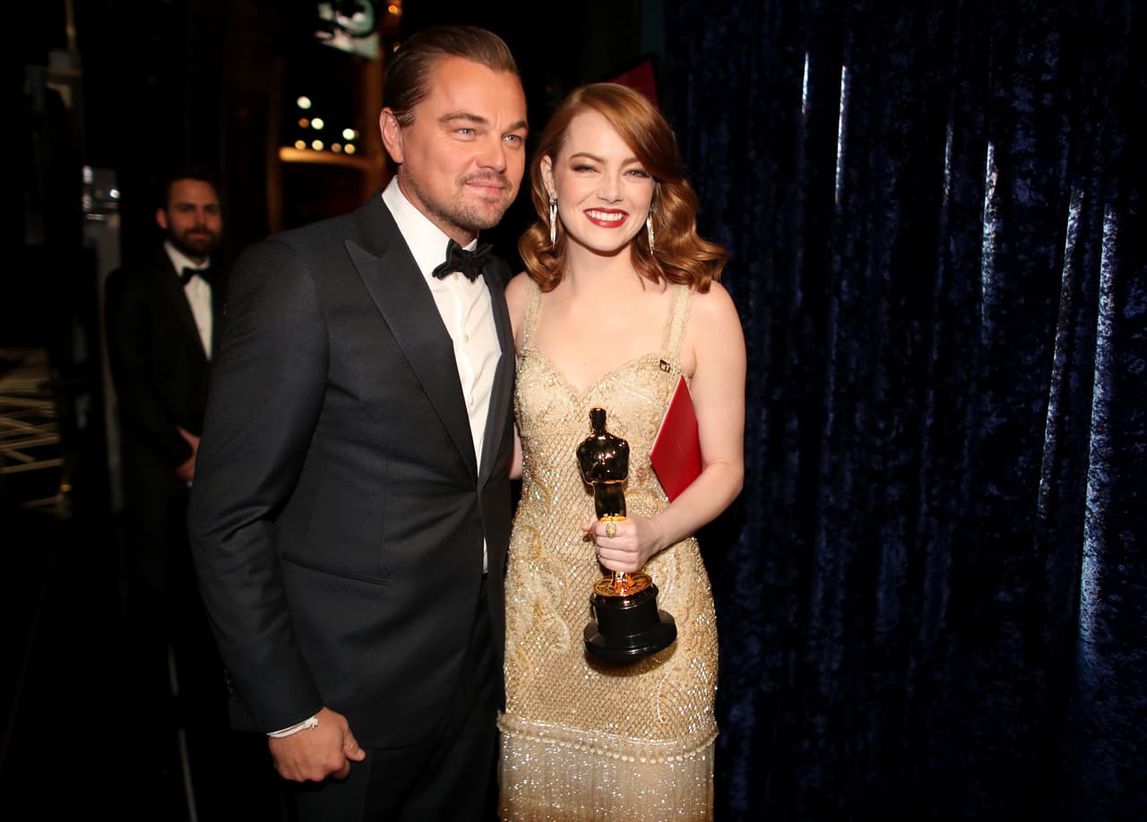 Emma Stone confiesa que Leonardo DiCaprio es su crush desde que vio Titanic