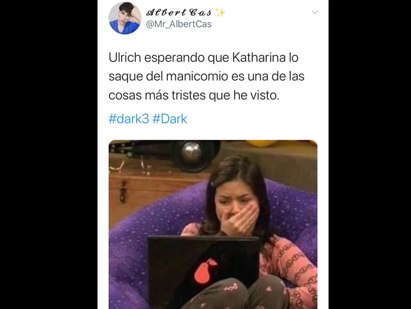 ¿Quién se identificó con la reacción de Carly en esa escena?