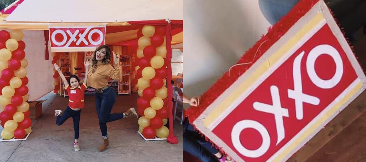 Esta niña es tan fan del Oxxo que le terminaron haciendo una fiesta de cumpleaños temática de la tienda