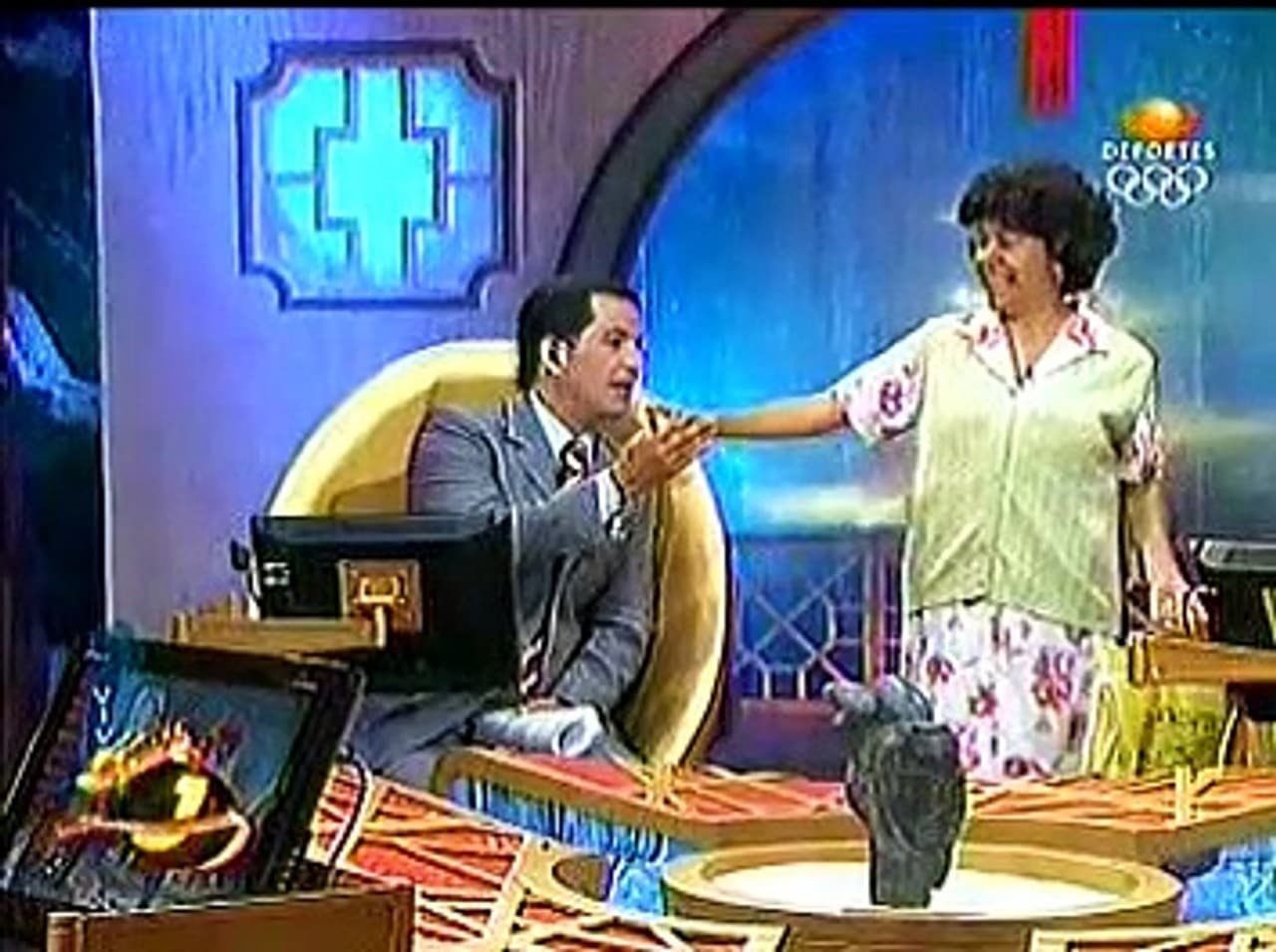 En 'La Jugada Olímpica' de 2008, Doña Lucha y su familia estuvieron divirtiendo a los televidentes.