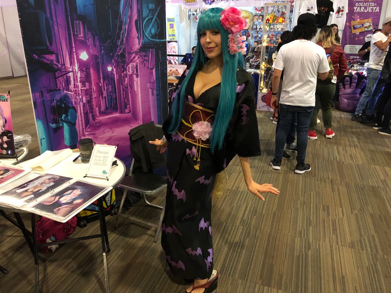 Morrigan no esconde su sensualidad. Hasta un recatado kimono la deja lucir.