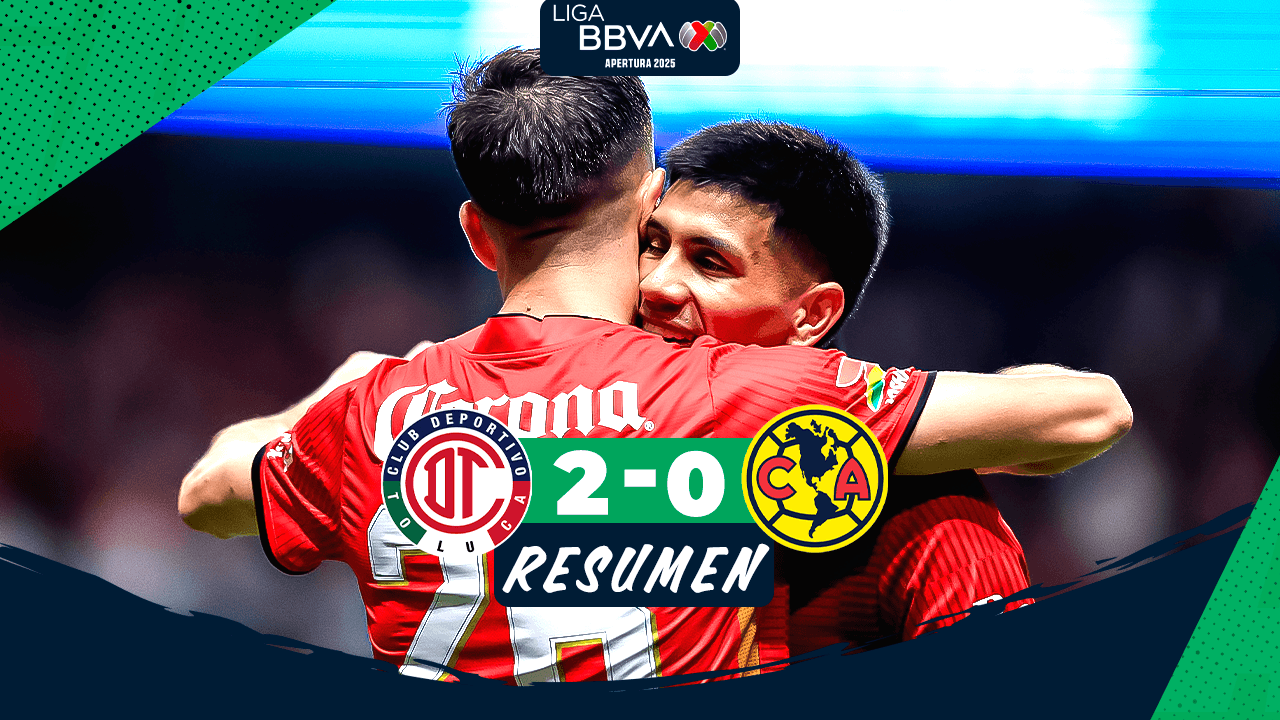Toluca vence al América y Paulinho es tricampeón de goleo