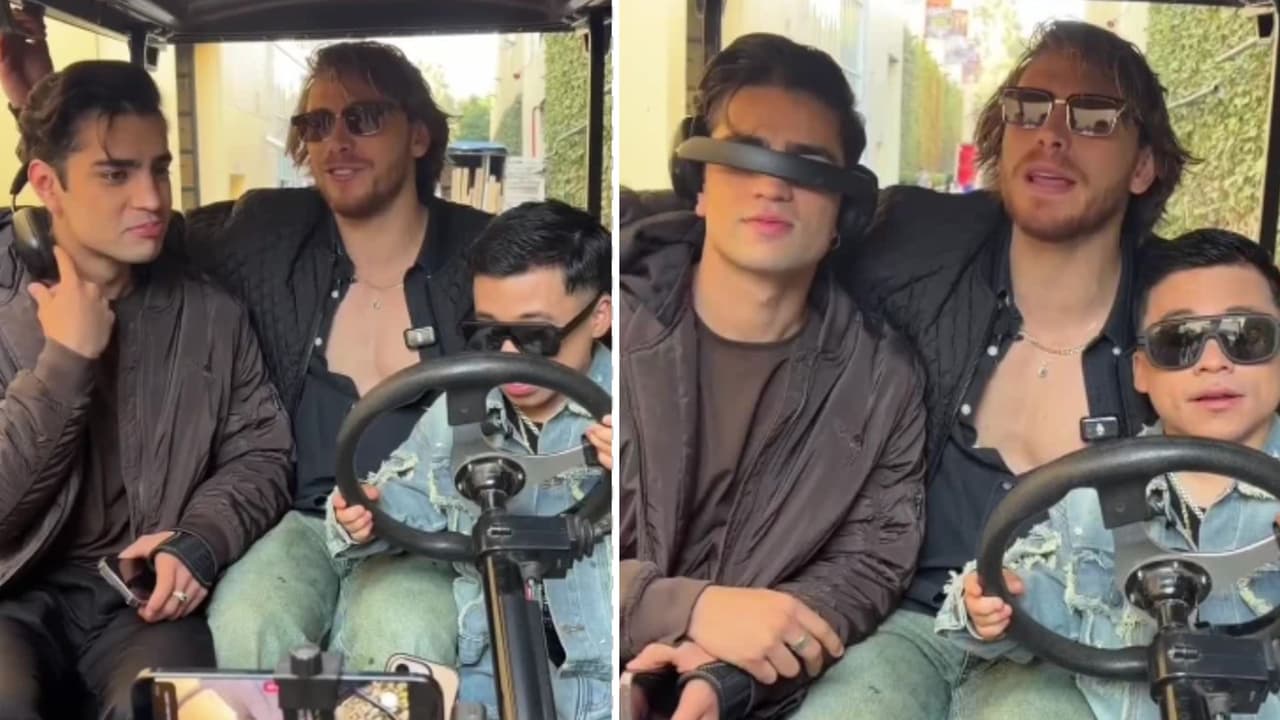 Abelito se convierte en chofer y así lleva a Aldo y a Aarón a pasear por Televisa