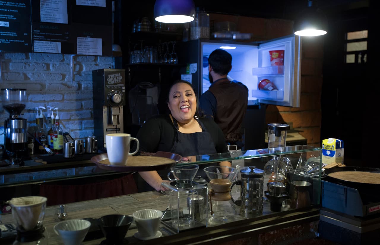La comediante trabajó como barista en DL & Compañía.