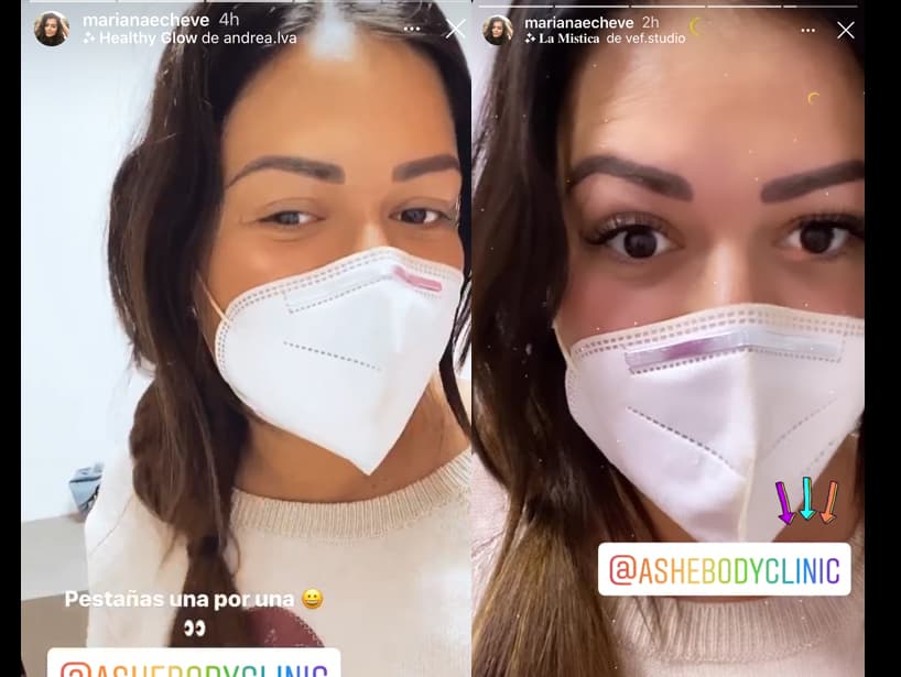 Mariana Echeverría presume sus nuevas pestañas