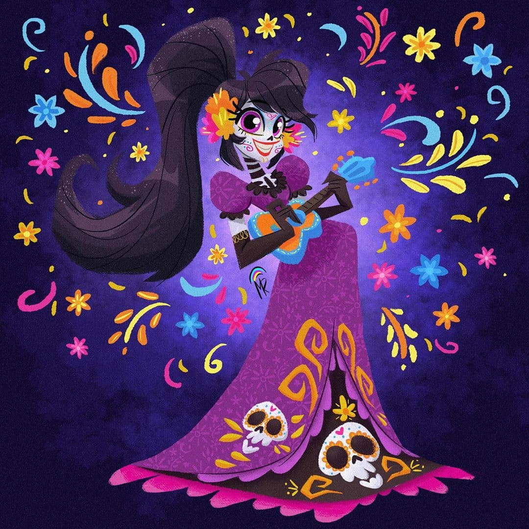 Michelle Arreola nos recordó a 'Coco' con su diseño y comentó que "a todos nos encantó [Catalina] y estoy segura de que tanto como a mí, a otros les gustaría ver más cosas como esta. Me encantó el diseño y tuve que dibujarlo."