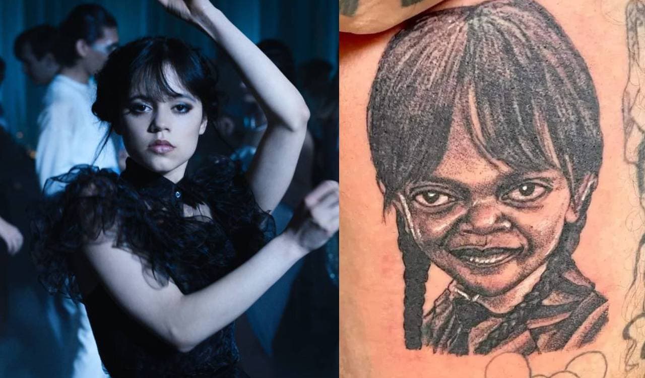 Fan de Merlina pide tatuaje de Jenna Ortega y termina con una sorpresa