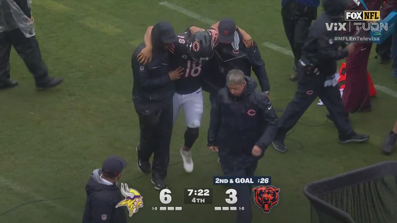 Aparatosa lesión de Caleb Williams en los Bears