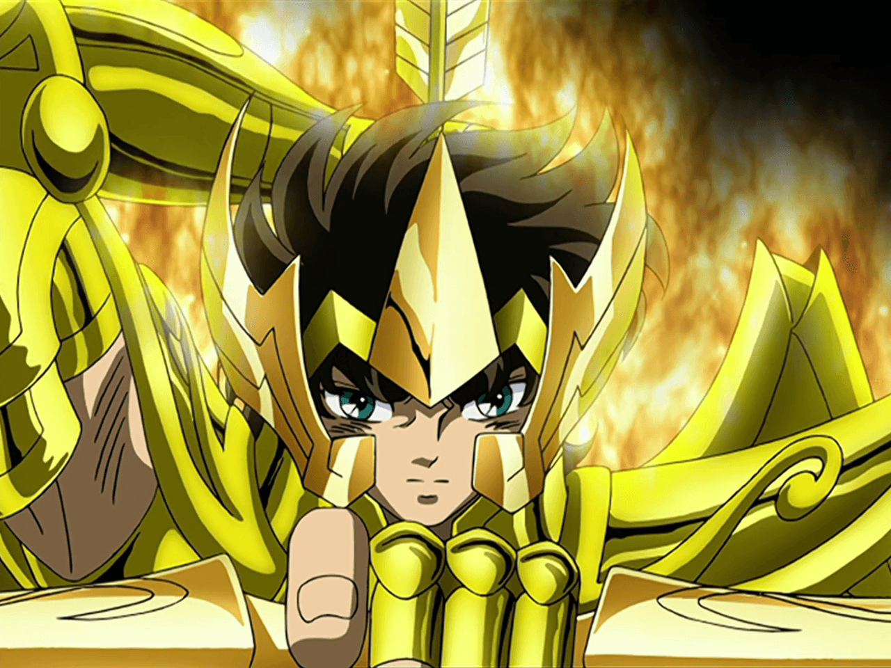 Aioros de Sagitario enfrentó a varios de sus compañeros para proteger a Athena. Tiene en sus manos diveros ataques y, por ello, es para Kurumada el más podeoso. Sin embargo, está en segundo lugar del ránking.