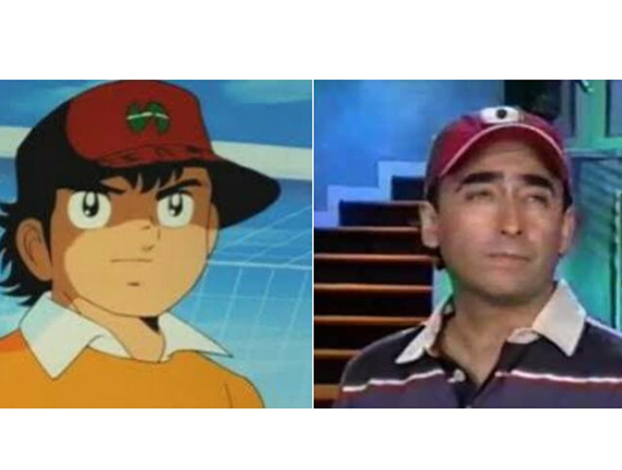 Si existiera un anime de 'Otro Rollo', seguro Adal Ramones se vería igualtio a Benji Price, de los 'Súper Campeones'.