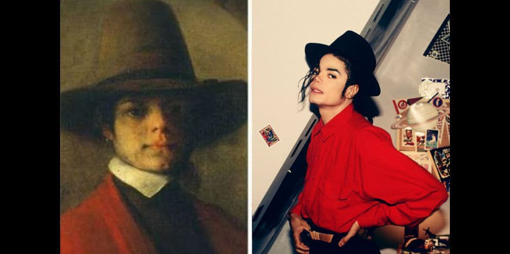 5. Michael Jackson: El cantante tiene un gran parecido al hombre en esta antigua pintura, incluso en el vestuario.