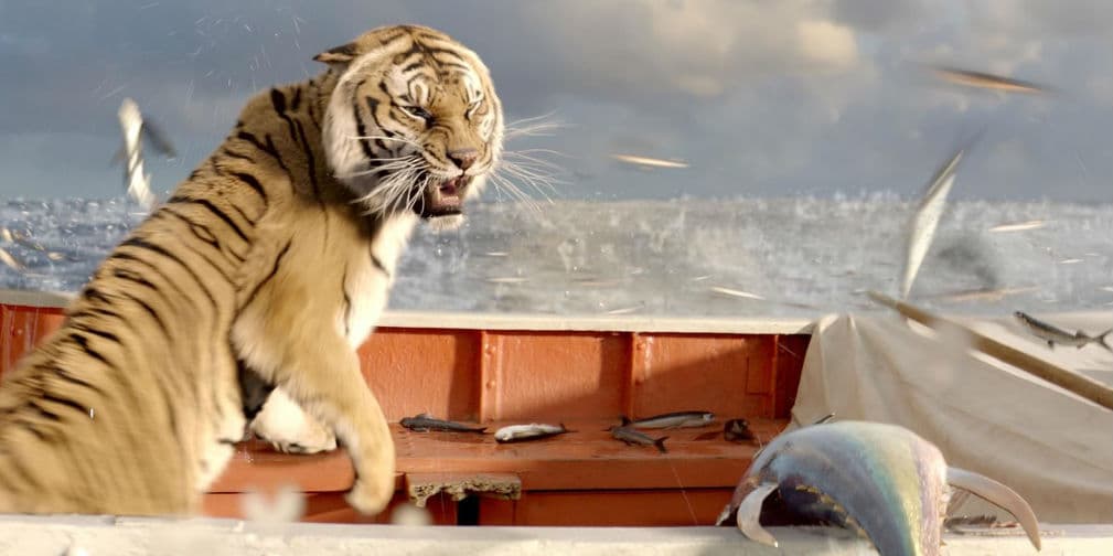 6. Richard Parker: El tigre que acompaña al protagonista de Life of Pi, durante toda su aventura extraordinaria.