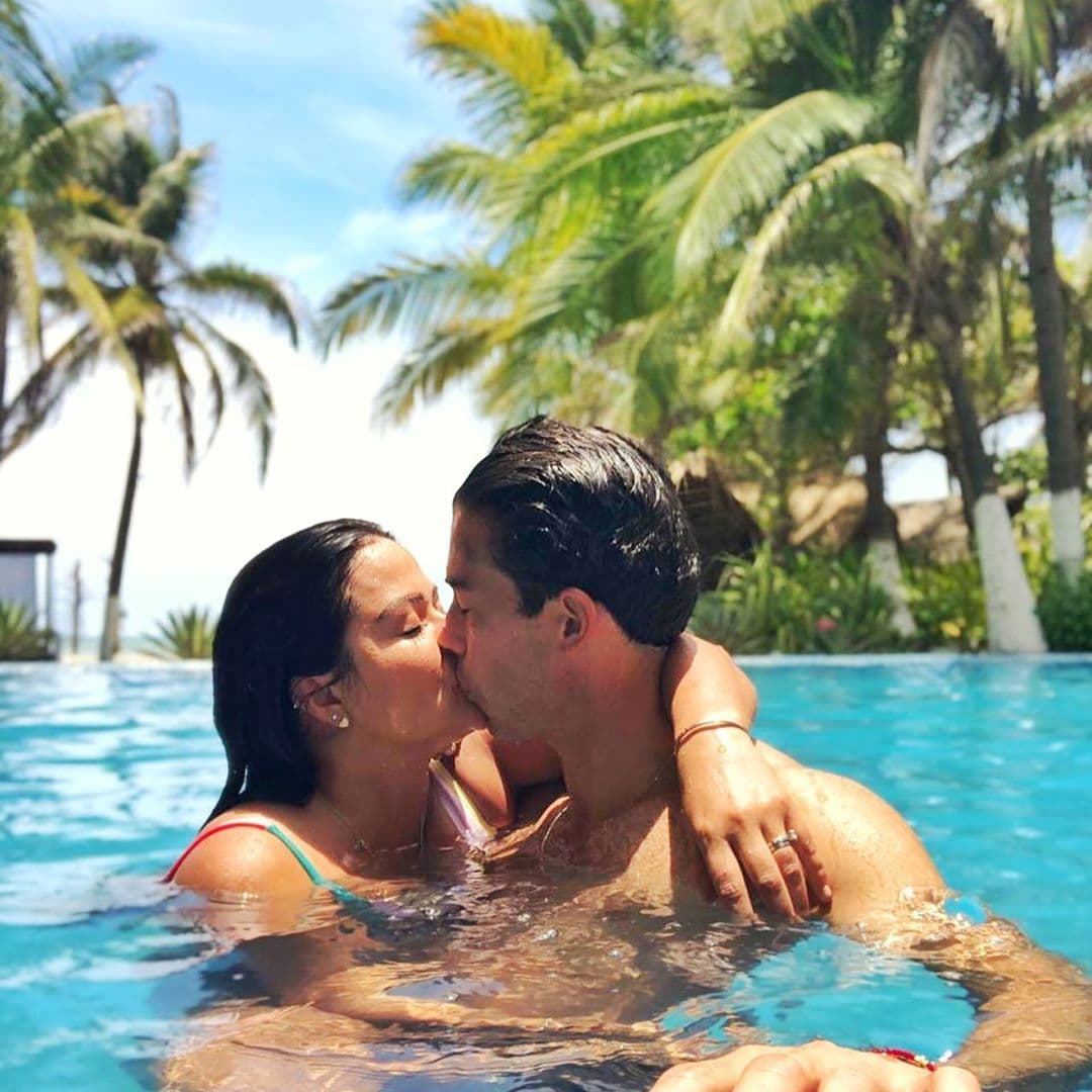 Además, la esposa del futbolista señaló que todavía no saben el sexo del bebé, pero que es algo que no le importa, con que esté sano le basta.
<br>