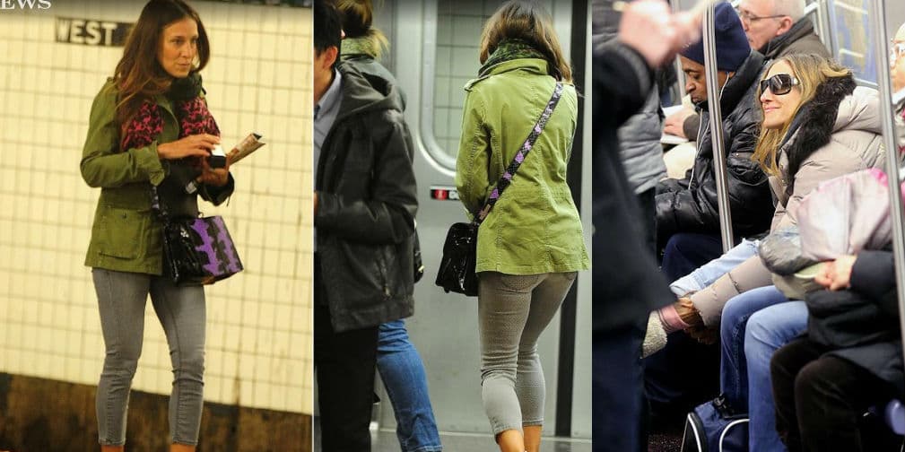 9. Sarah Jessica Parker: Carrie Bradshaw no era fan del metro, pero la actriz lo utiliza con frecuencia en NYC.