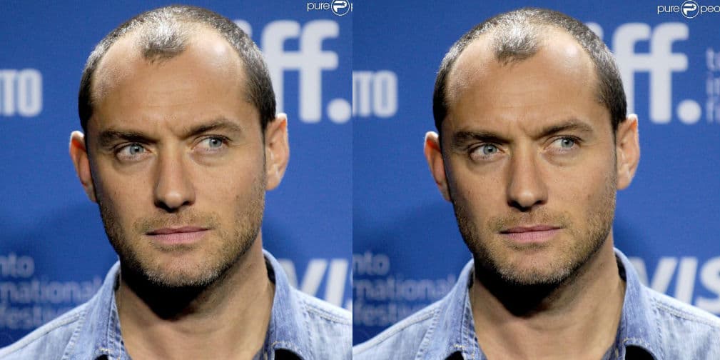 Jude Law (41): Este actor inglés tiene unos hermosos ojos azules que lo de menos es su poca cabellera.