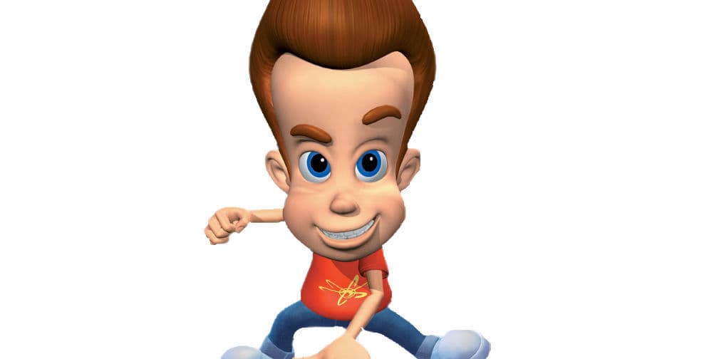 9. Jimmy Neutron: Este niño genio de 10 años vive en Retroville con su perro robot, Goddard.