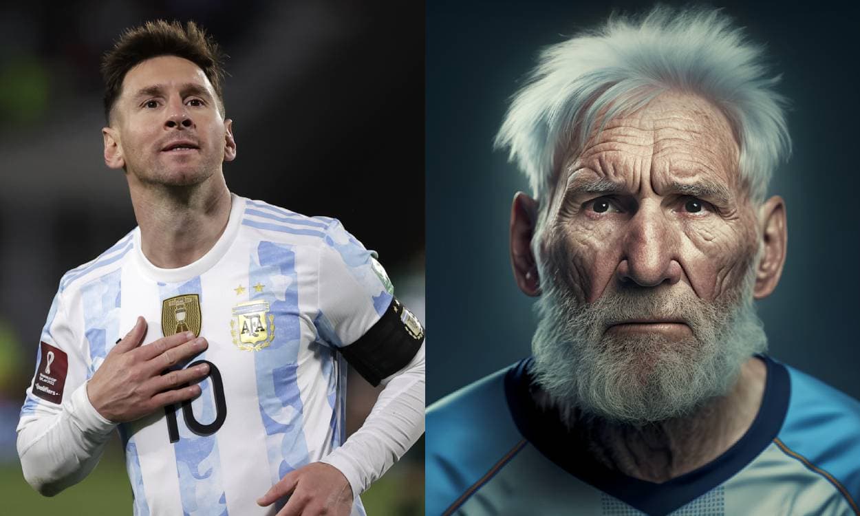 Inteligencia artificial muestra a Messi y Cristiano Ronaldo en su vejez