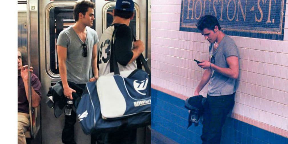 8. Paul Wesley: El protagonista de The Vampire Diaries no tiene ningún problema en utilizar el metro. ¡Guapo!