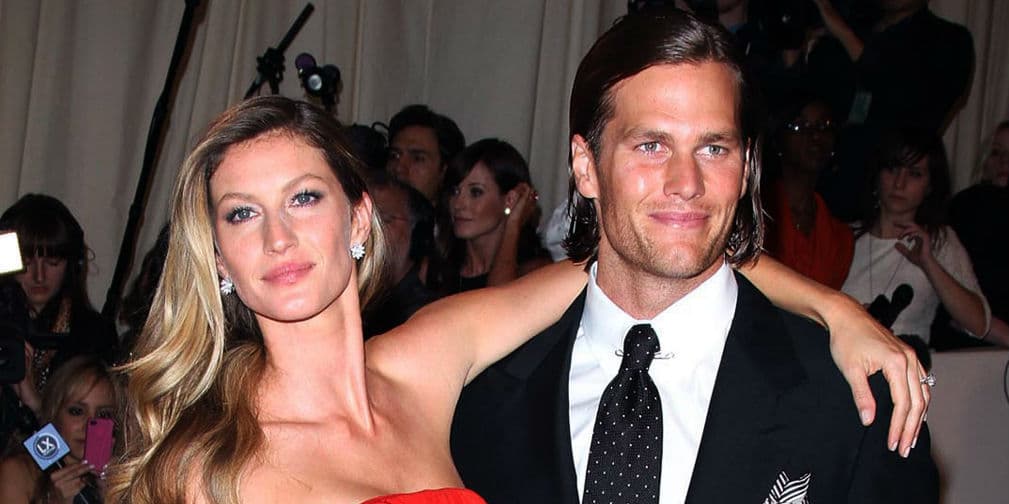 8. Tom Brady y Gisele Bundchen: Se dice que juntos valen unos 410 millones. ¡Nada mal para la modelo y el jugador de americano!