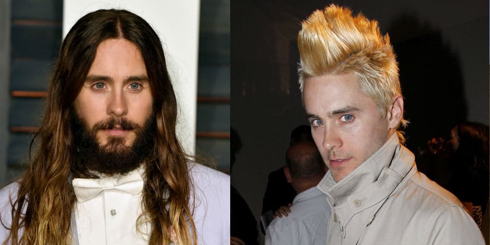 2. Jared Leto: Como parte de su preparación para ser The Joker, el actor cortó y tiñó de rubio su cabello.