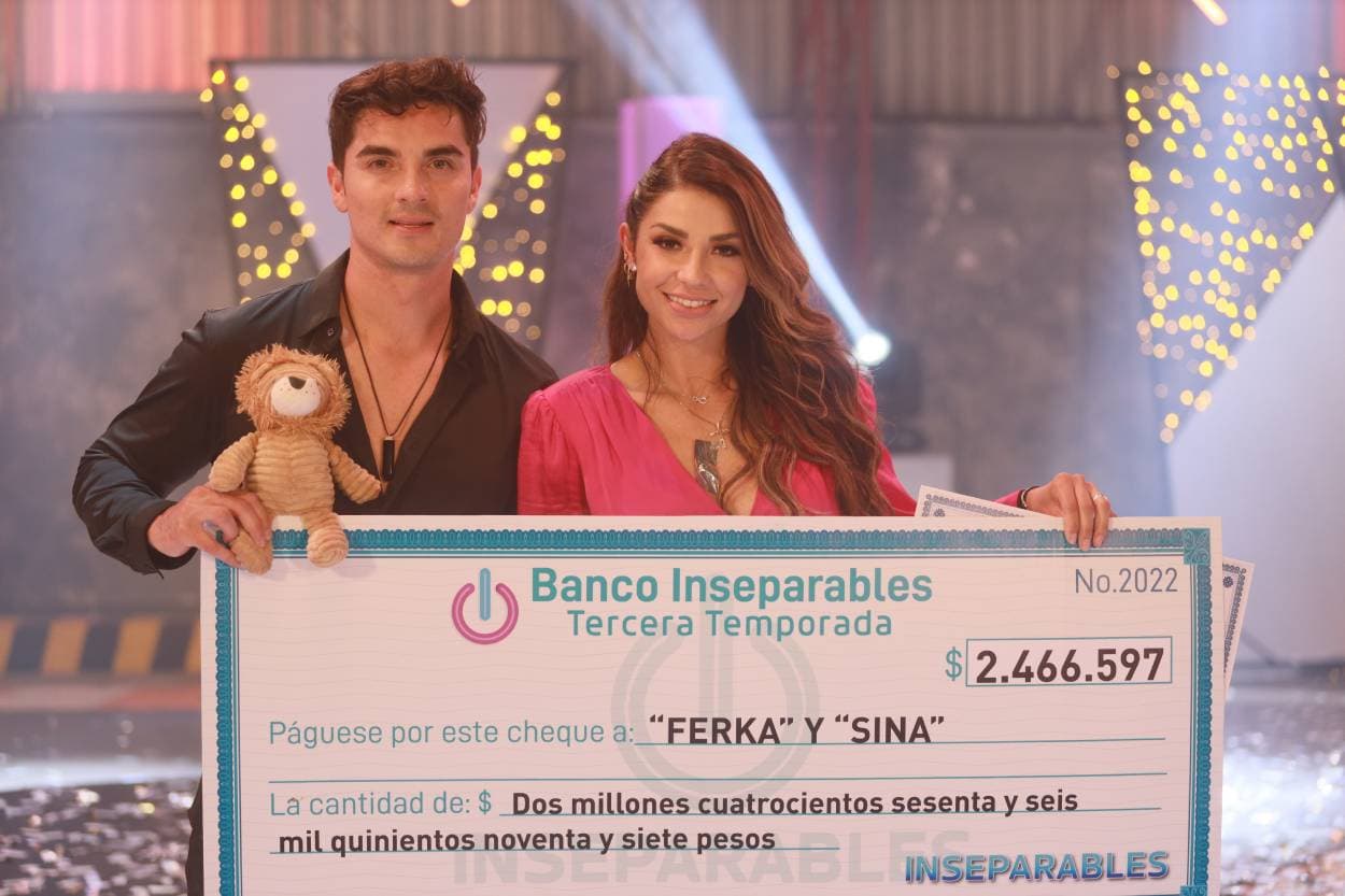 Ferka y Sina ganaron casi 2 millones y medio de pesos en Inseparables 2022.