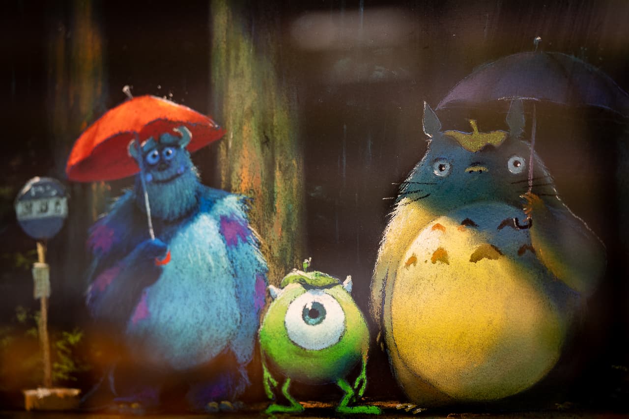 Salí en la portada: Studio Ghibli compartió imagen de Totoro con los protagonistas de Monsters Inc