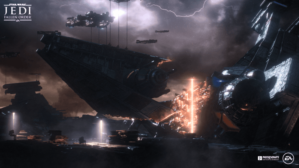 El juego se ubica entre el Episodio III y el Episodio IV. Justo después de que se diera la Orden 66 para aniquilar a todos los Jedi.