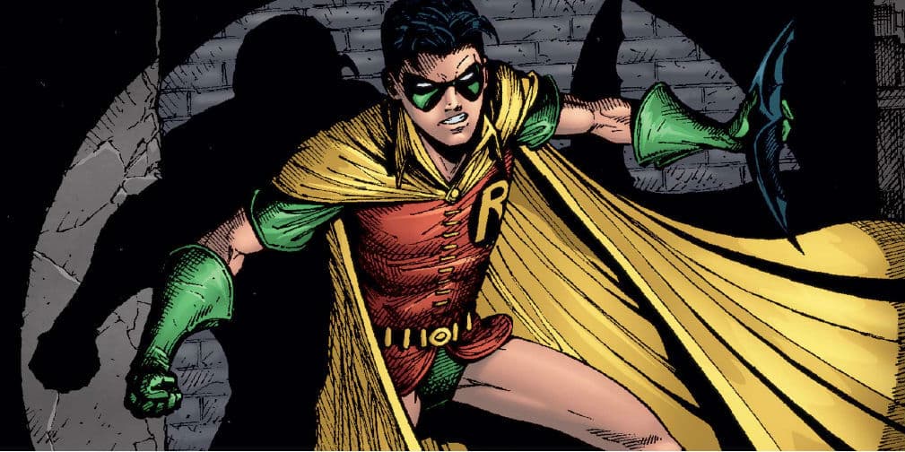 10. ROBIN (Dick Grayson): El joven adolescente alegre, algo irresponsable pero aprendiz del hombre murciélago.