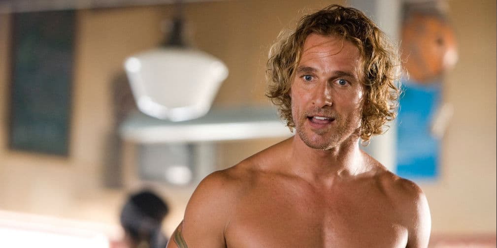 7. Matthew McConaughey: Este rubio actor no gusta de usar desodorante o colonia para disimular su mal olor.