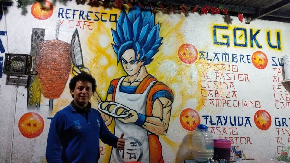 Goku en súper saiyajin azul