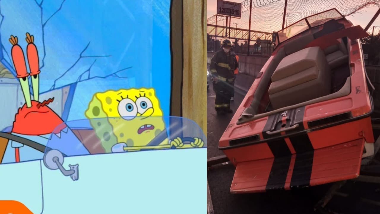 Una lancha chocó contra una valla del metro y los memes culpan a Bob Esponja