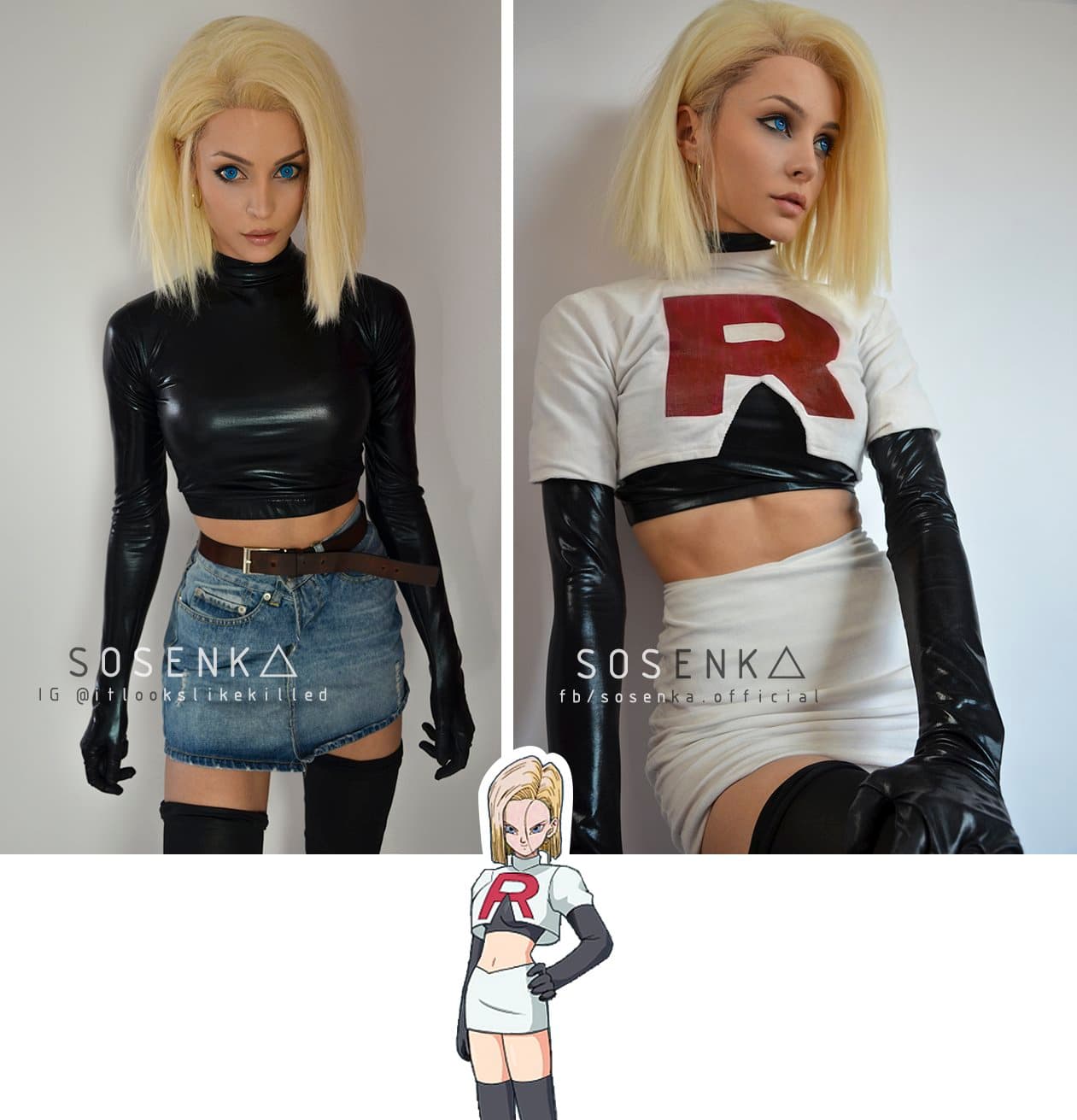 PILÓN: Ya que andamos con otros atuendos, Sosenka hizo un crossover con Jessie de Pokémon. ¿Te gusta?