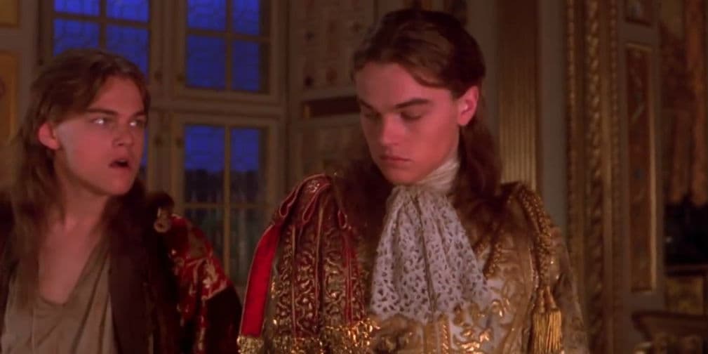 8. Leonardo DiCaprio: Da vida a Louis XIV y su hermano gemelo, Philippe, encarcelado con una máscara de hierro.