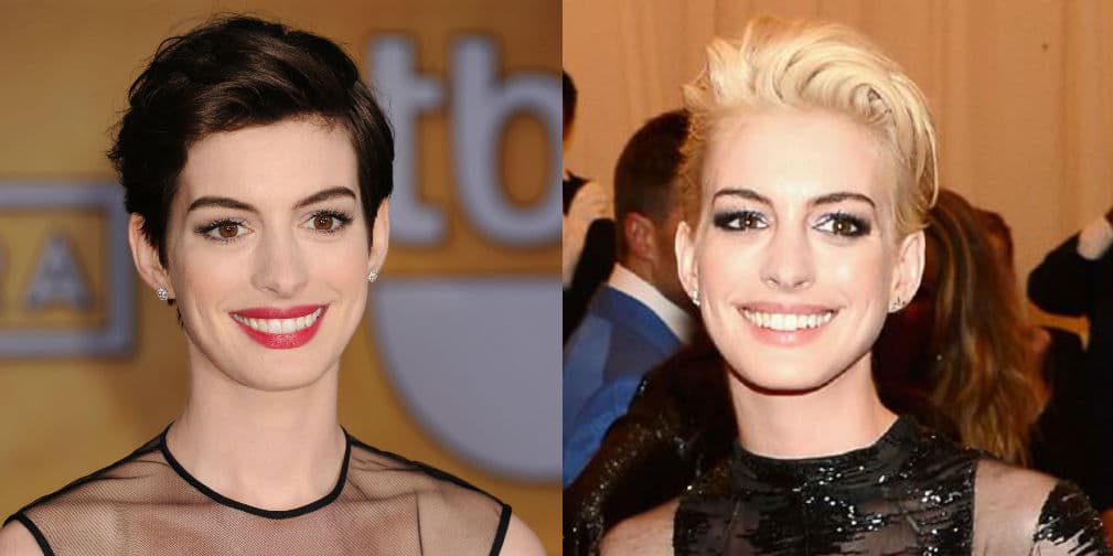 8. Anne Hathaway: La ganadora del Oscar también experimentó con los tonos dorados, ¿les gusta?