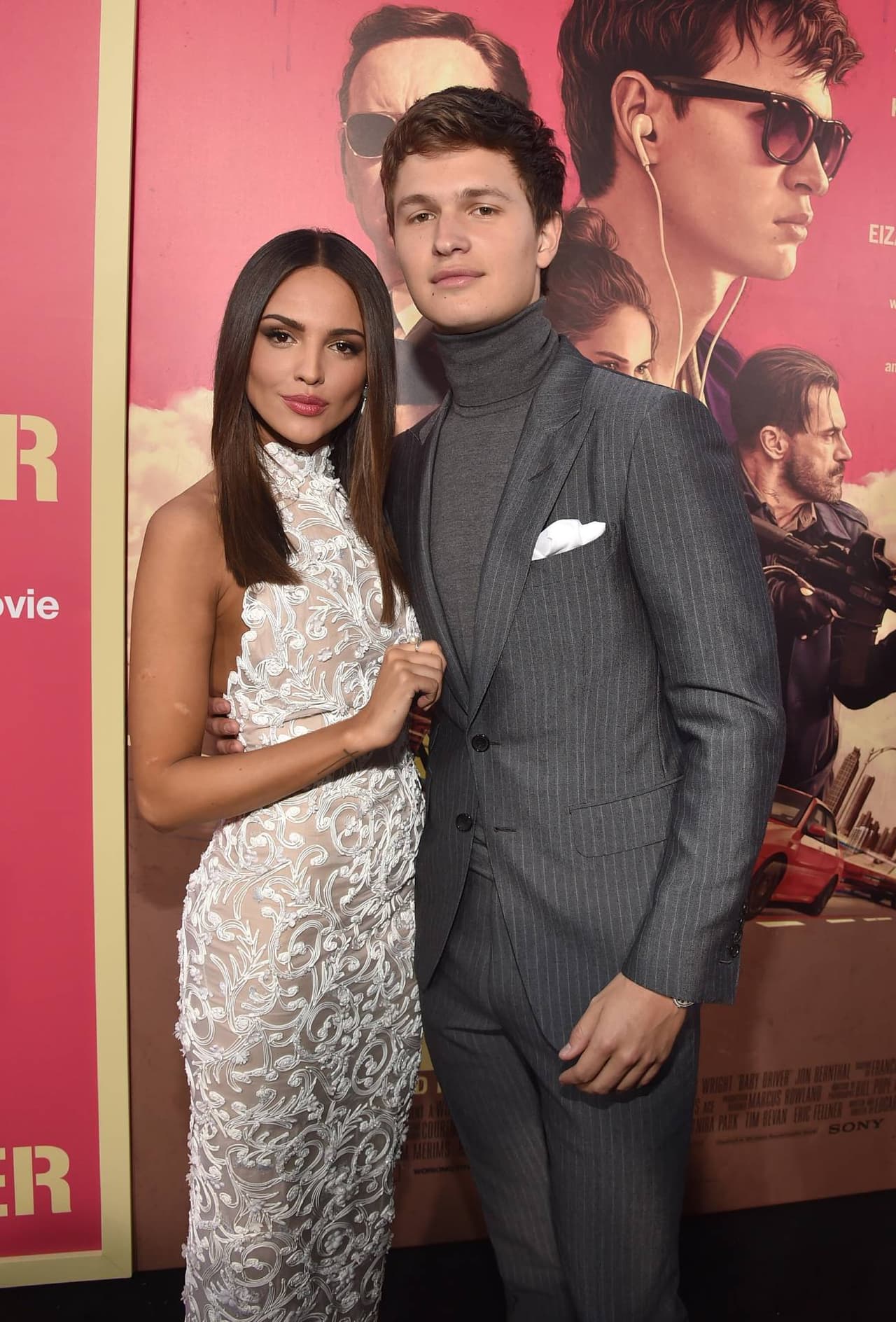 Eiza González y Ansel Elgort protagonizaron la película 'Baby Driver' en 2017.