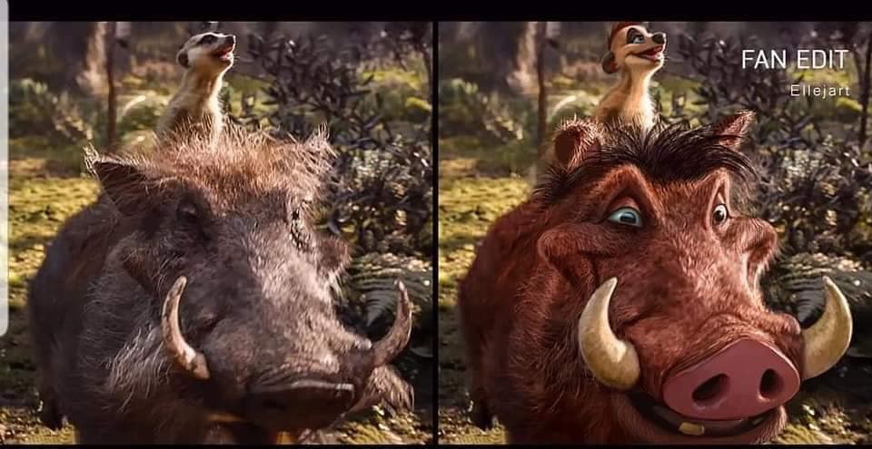 Timón y Pumbaa incluso lucen más simpáticos.
