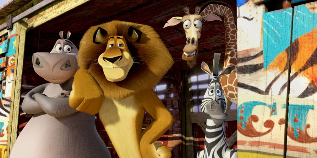 El doblaje original está a cargo de Ben Stiller, Chris Rock, David Schwimmer y Jada Pinkett Smith.