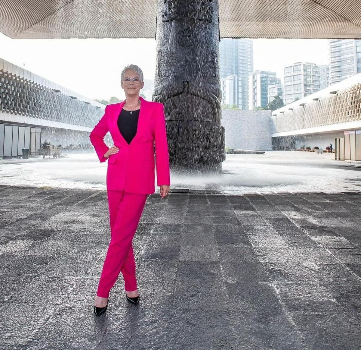 Halloween: Jamie Lee Curtis visita el Museo Nacional de Antropología