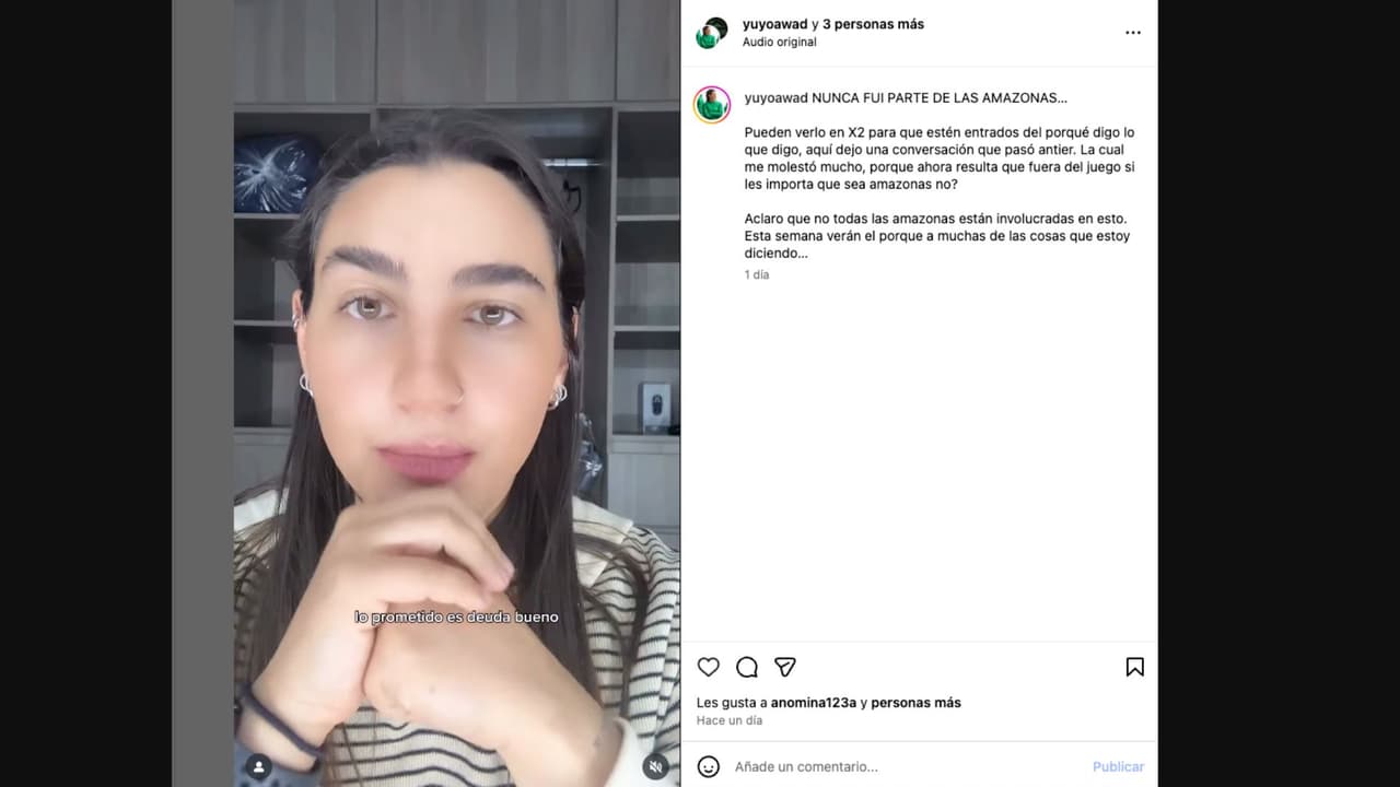 Yuyo alza la voz y asegura que nunca se sintió parte de Las Amazonas