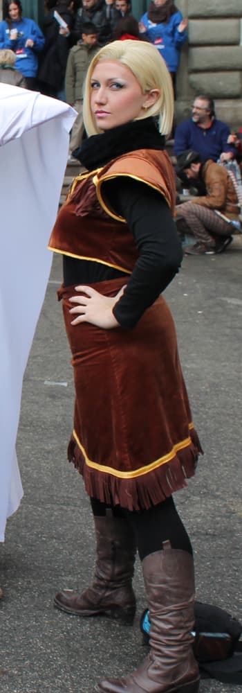 Pues es uno ultrarraro, pero sí hay cosplay de ella con este outfit.