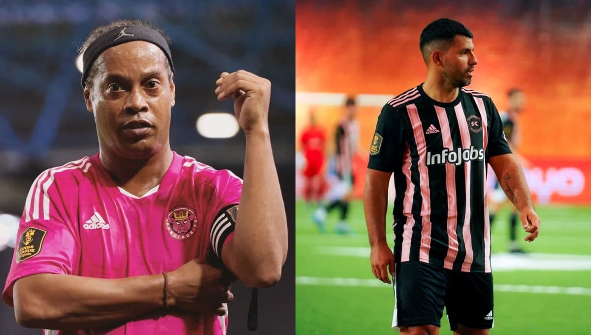 Ronaldinho y Agüero en la Kings League