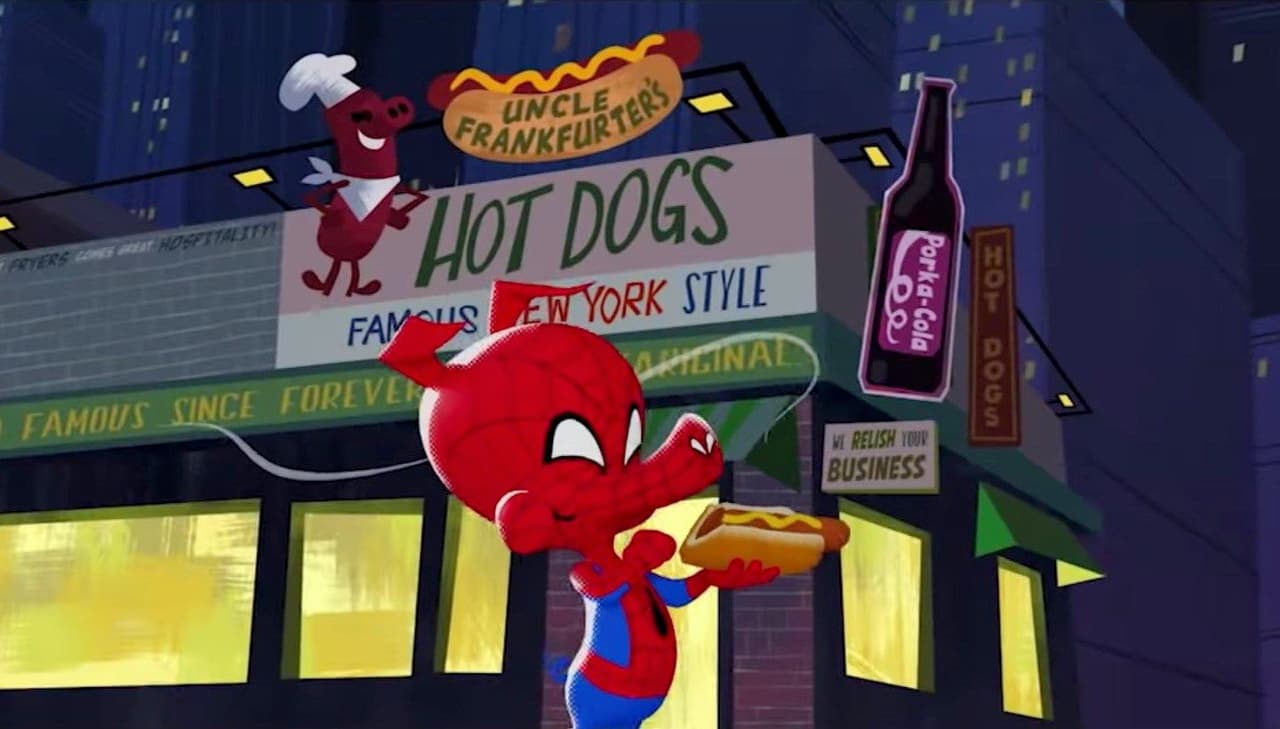 Spider Ham en una hilarante escena eliminada de Into the Spiderverse