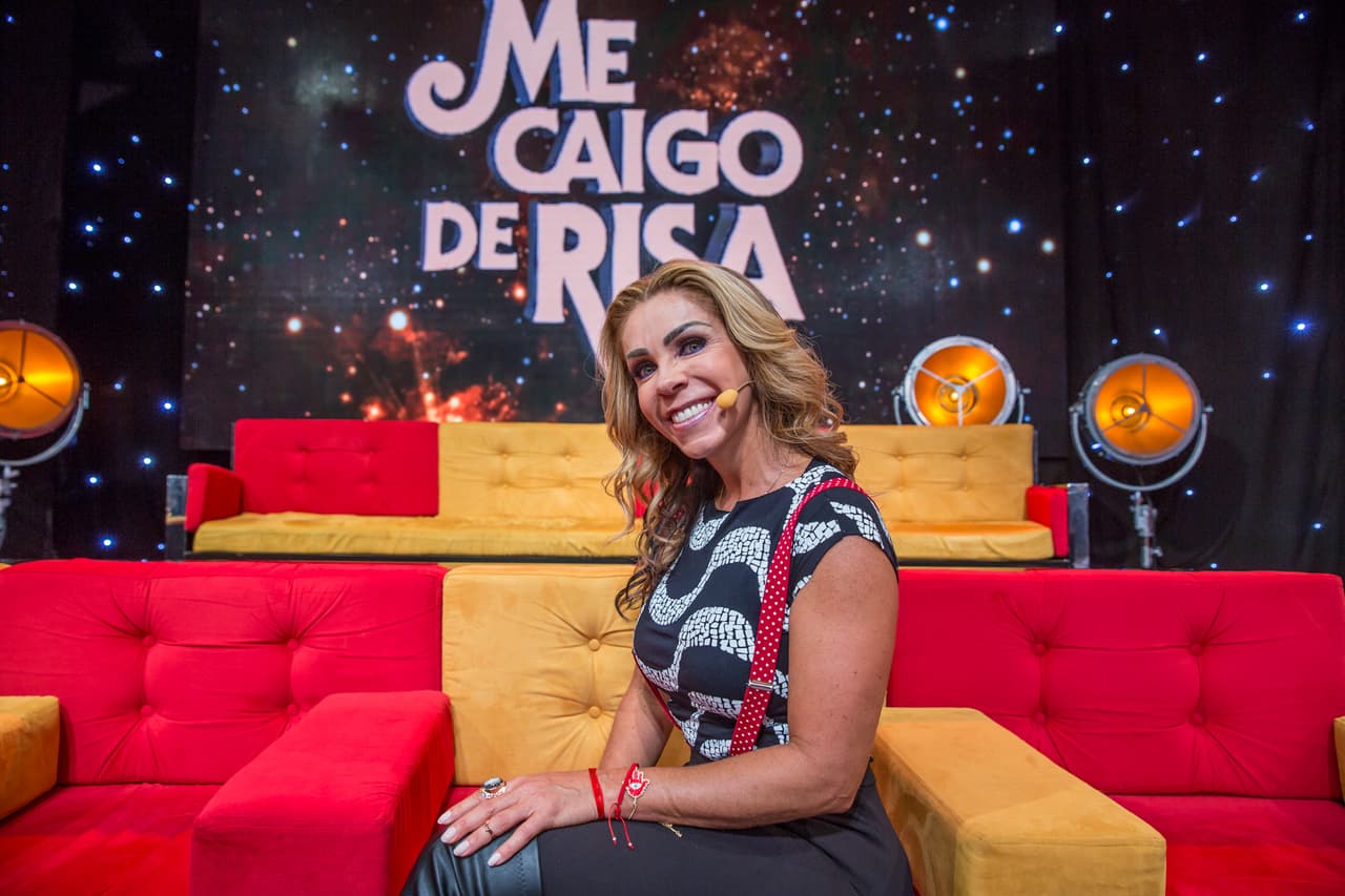 Así posó Rocío en el sillón de la vergüenza.
