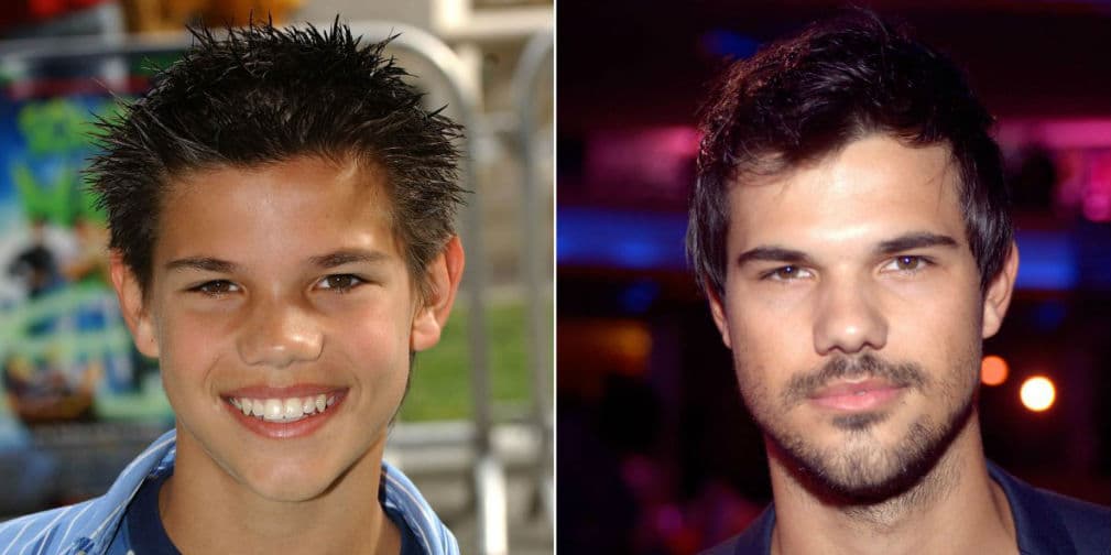 14. Taylor Lautner (11 de febrero de 1992) - El protagonista de Crepúsculo fue un niño tiburón antes de ser el lobo feroz, aunque ahora ya tiene unos kilitos de mas.